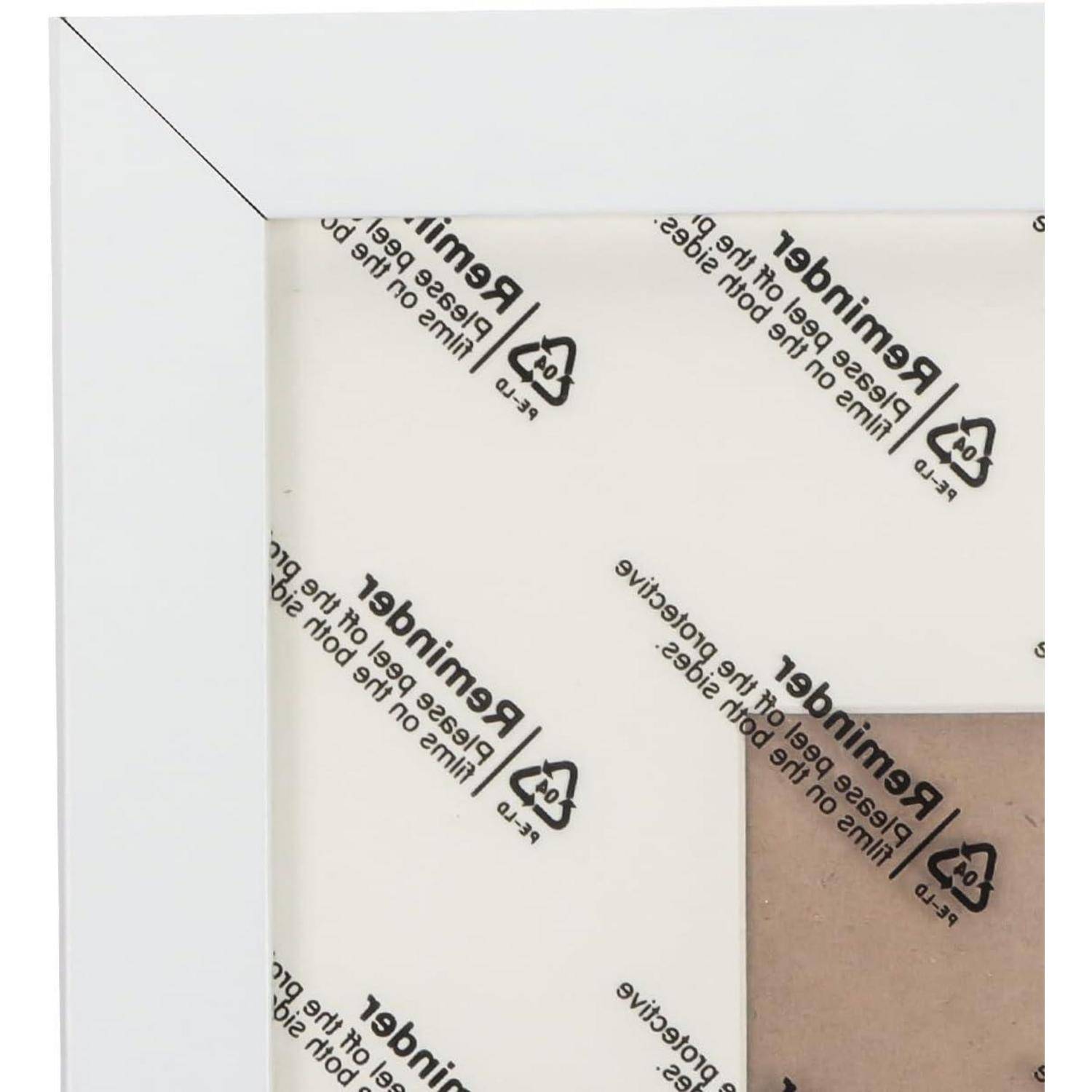 Weißer Fotorahmen-Ecke mit dem Text 