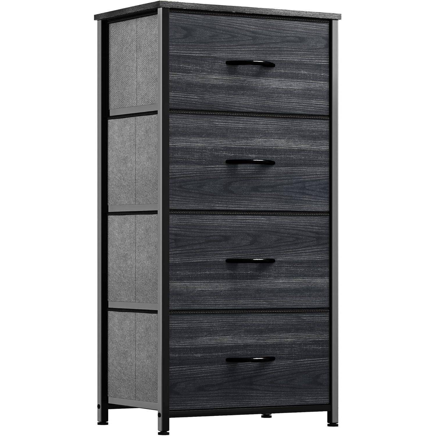 Kommode Stoffschubladen Schubladenschrank Metallgestell - Schwarze
