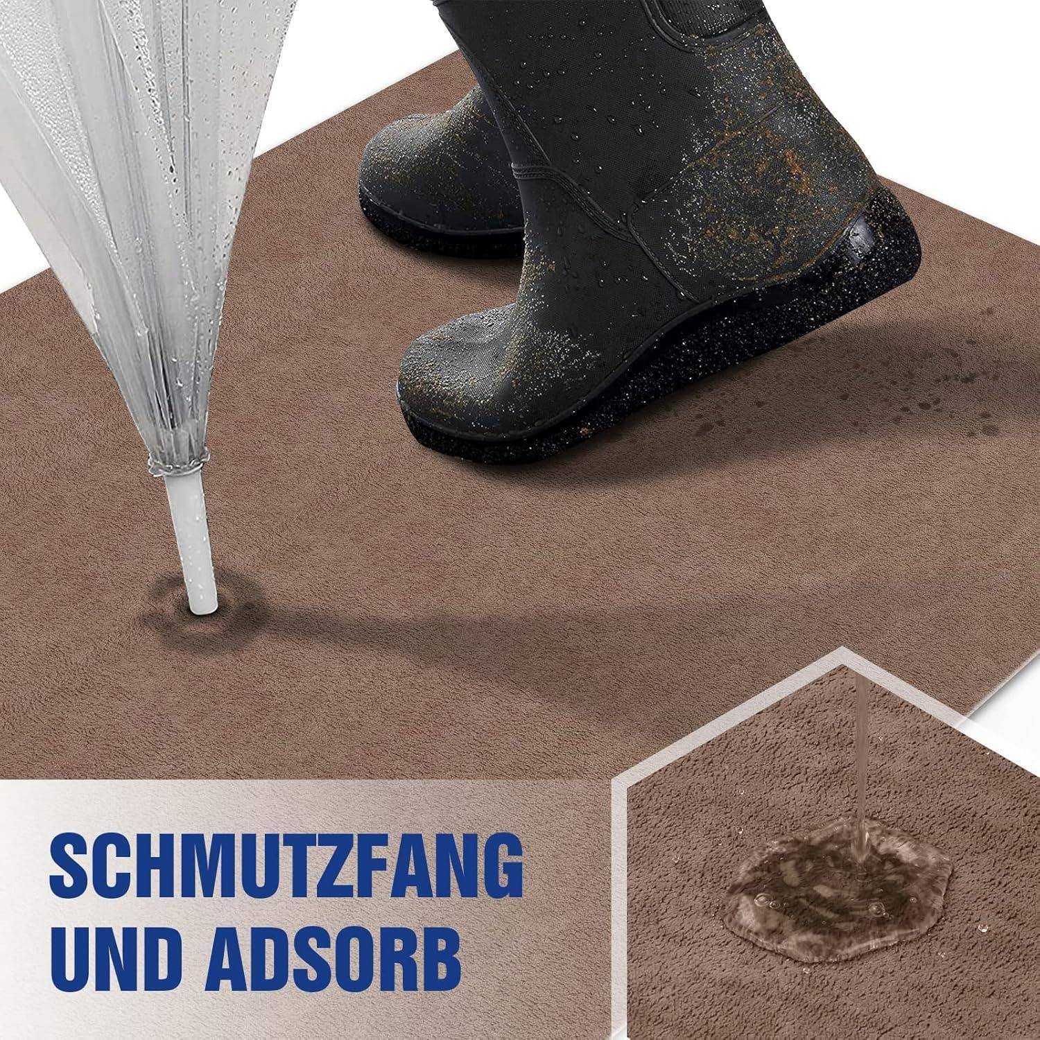 Fußmatte waschbar Schmutzfangmatte superdünn strapazierfähig
