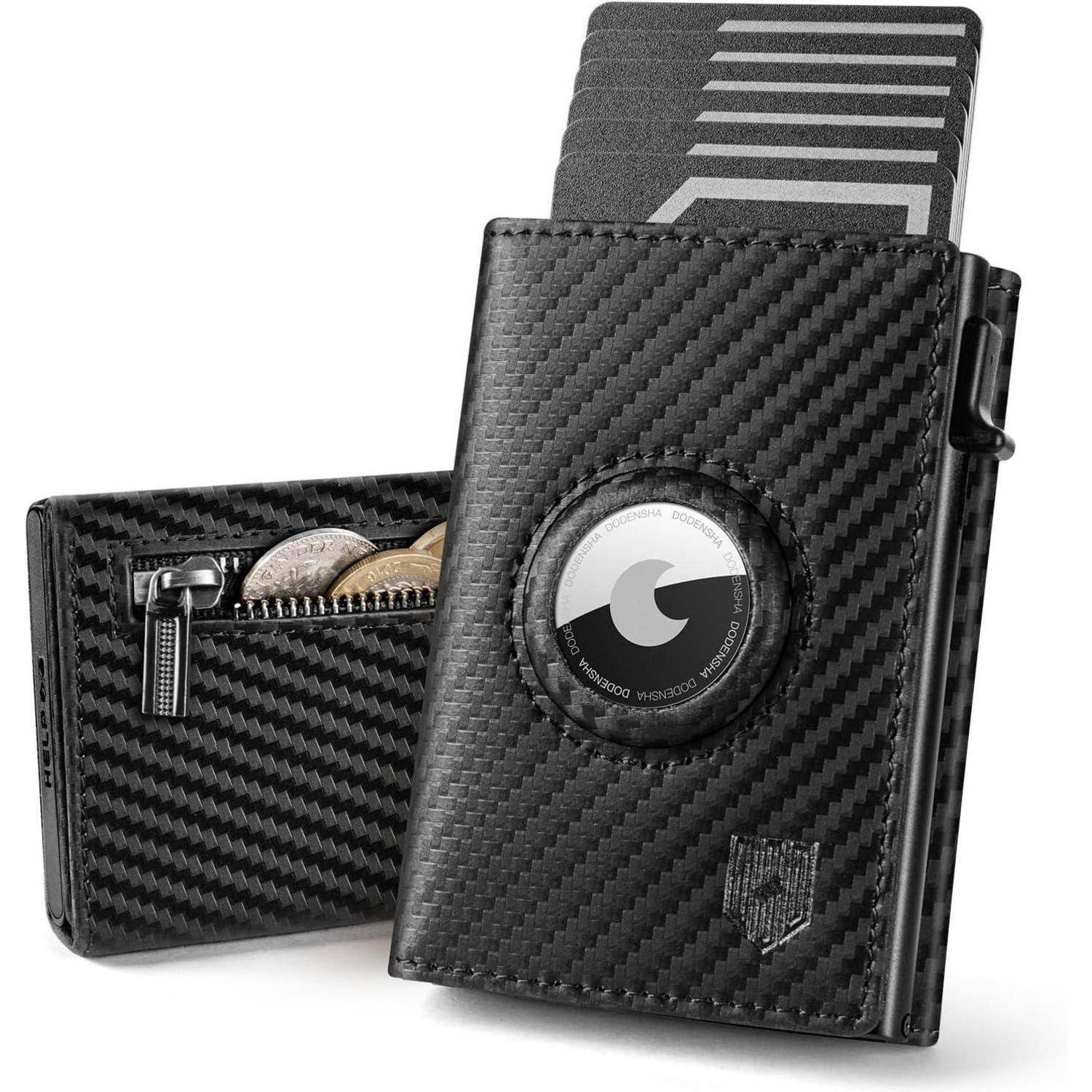 AirTag Geldbörse RFID Schutz Münzfach Herren Kartenetui Slim Wallet