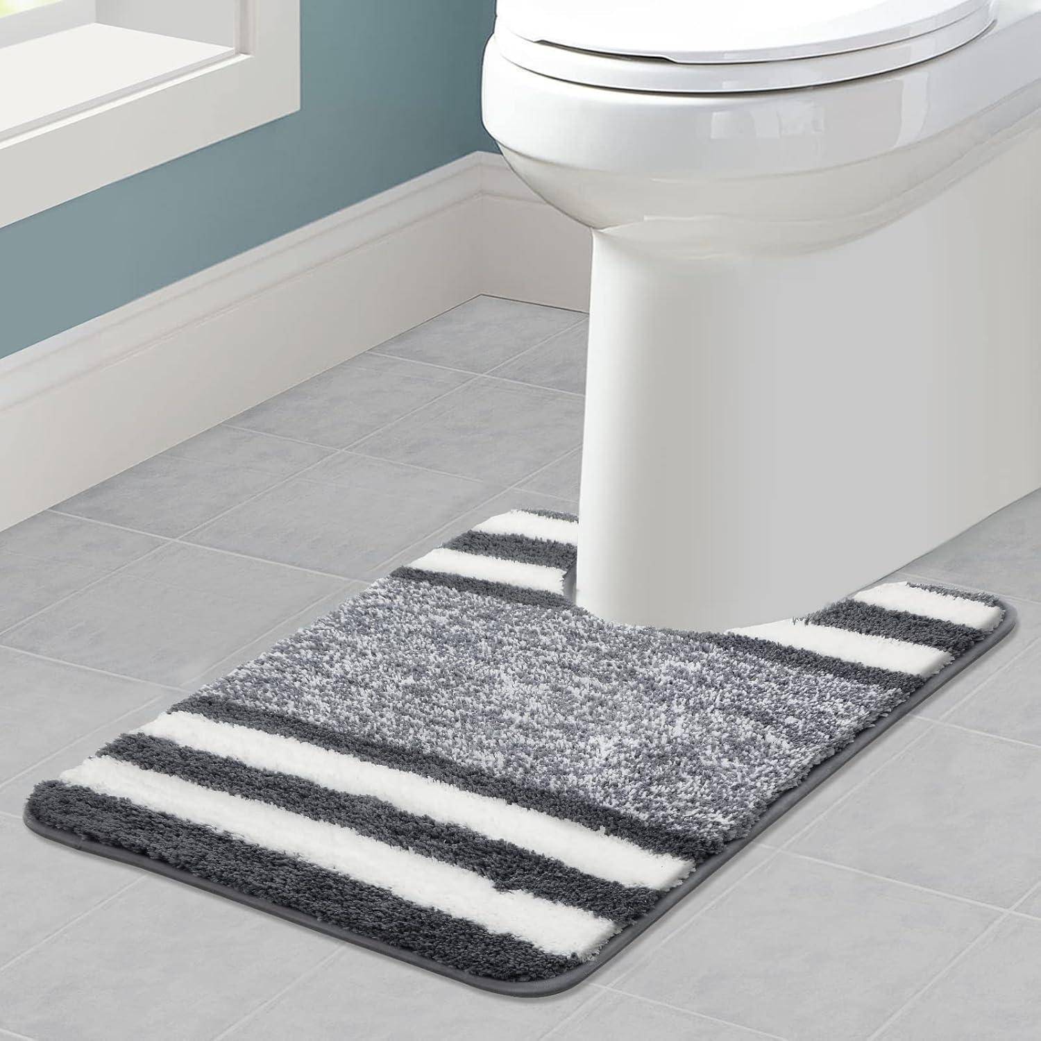 Toiletten Vorleger rutschfest saugfähig waschbar 50x60cm U-Form