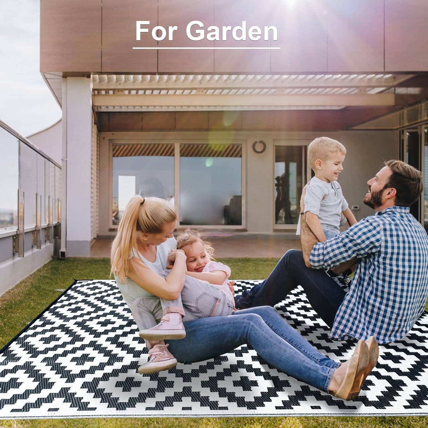 Outdoor Teppich 120x180cm Wetterfest Indoor Garten Terrasse Modern