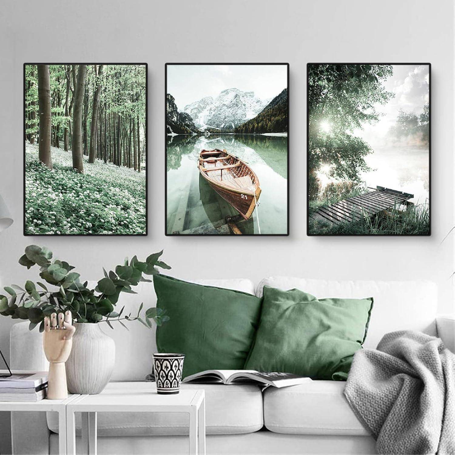 3-teiliges Premium Poster Set Naturlandschaft Leinwanddruck 50x70cm