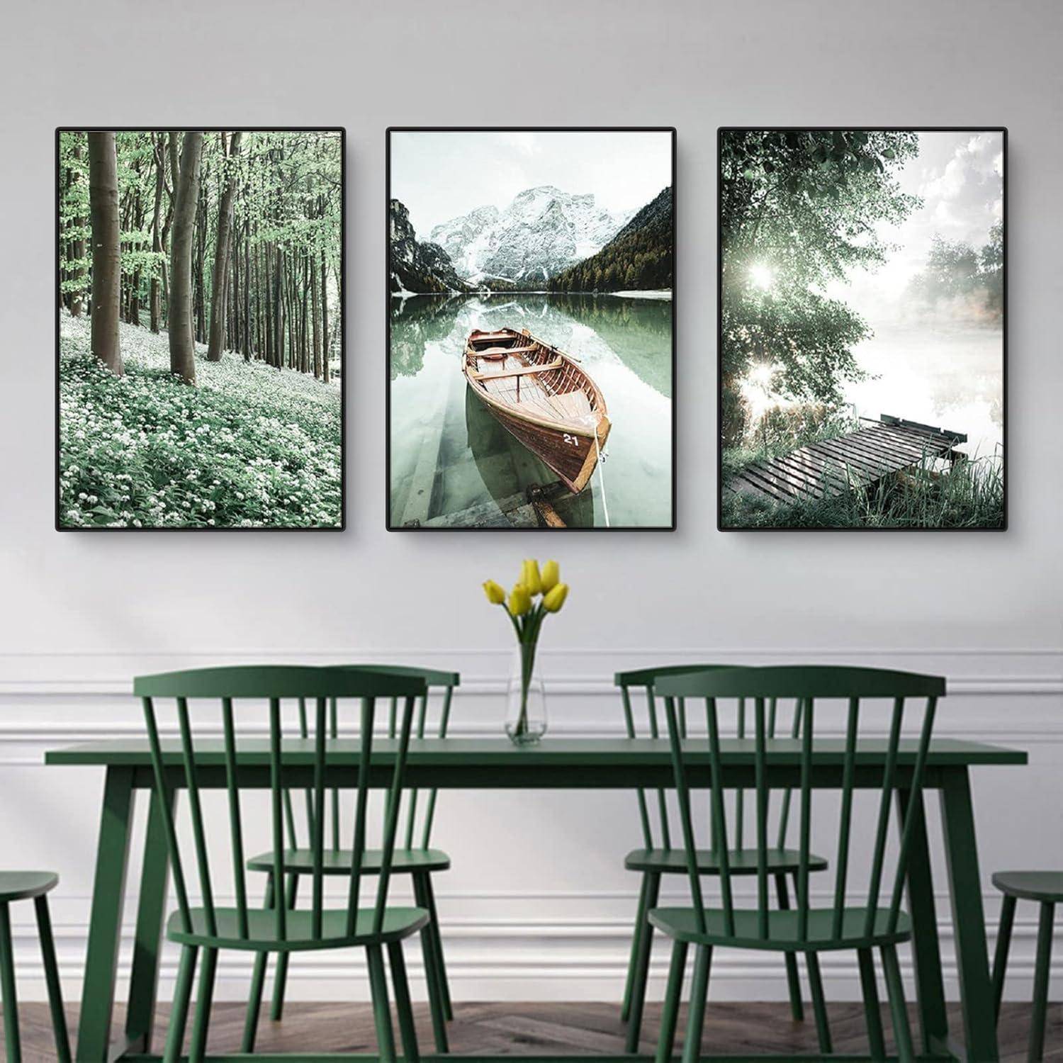 3-teiliges Premium Poster Set Naturlandschaft Leinwanddruck 50x70cm