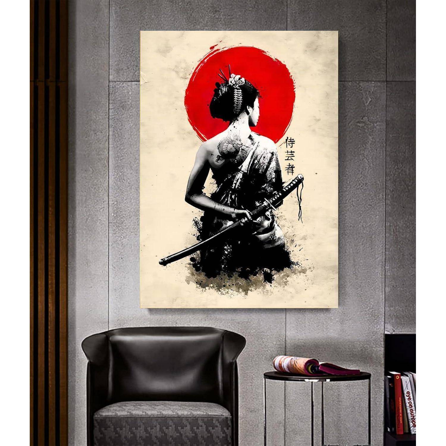 Leinwandbilder japanisch Frau Kunstdruck rahmenlos 2PCS-30x40cm