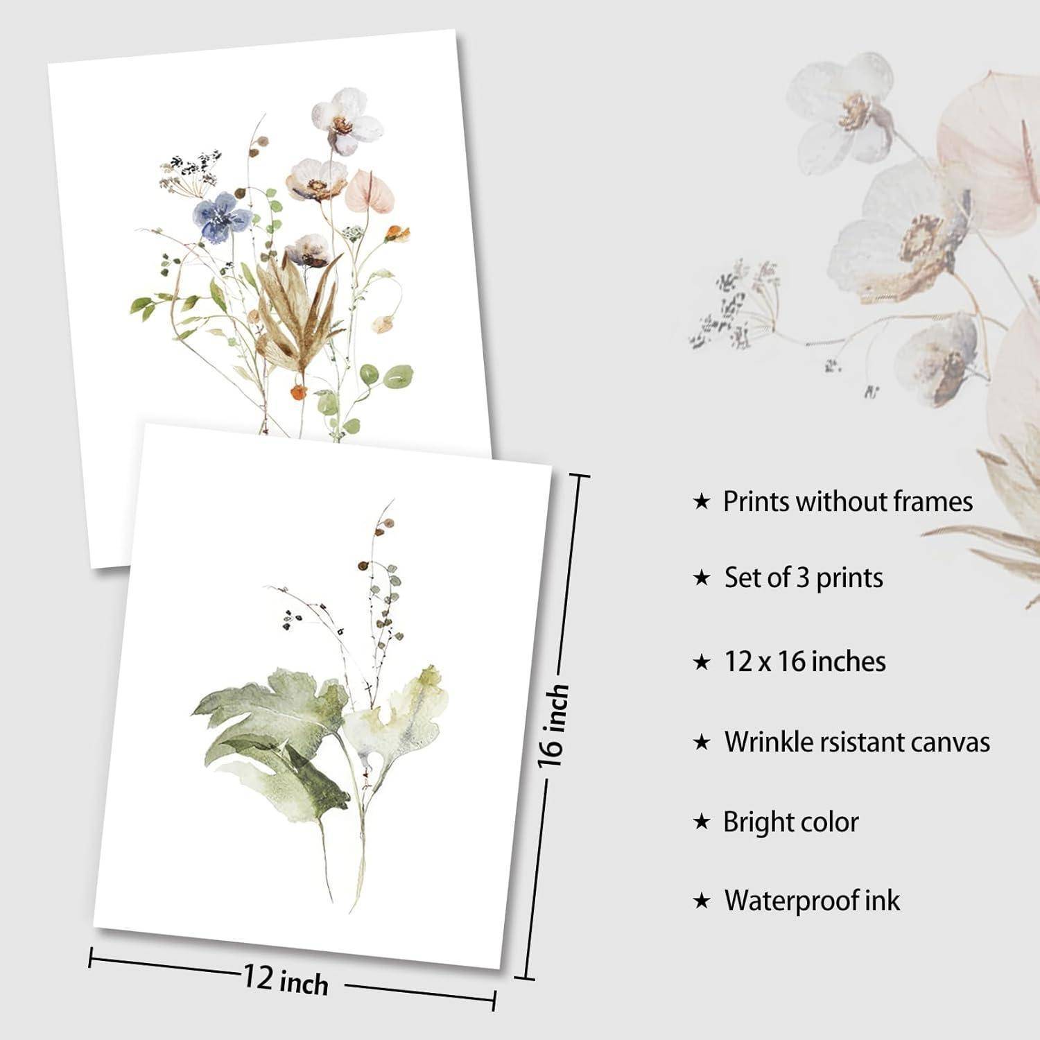 Rustikale Blumen Wandbilder Aquarell Botanisches