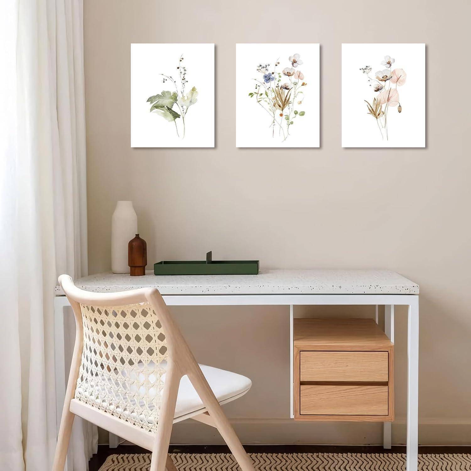 Rustikale Blumen Wandbilder Aquarell Botanisches