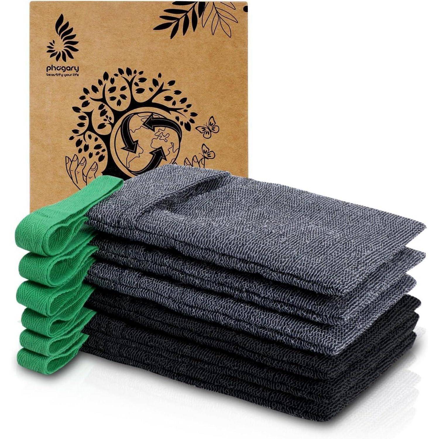 6er Pack Nylon Seifensäckchen für Dusche | Exfoliating Peeling