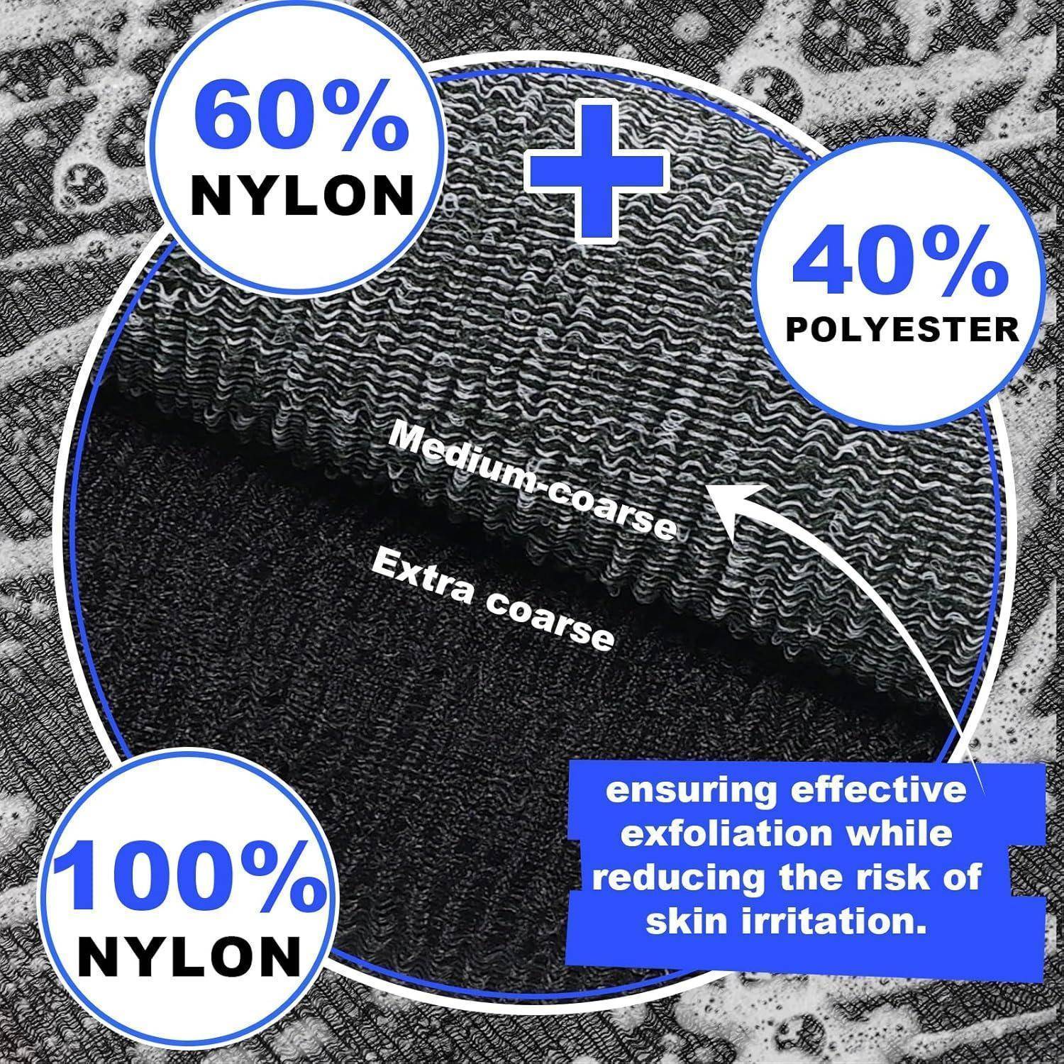 6er Pack Nylon Seifensäckchen für Dusche | Exfoliating Peeling