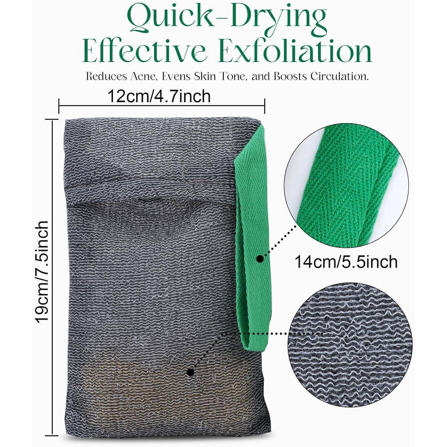 6er Pack Nylon Seifensäckchen für Dusche | Exfoliating Peeling