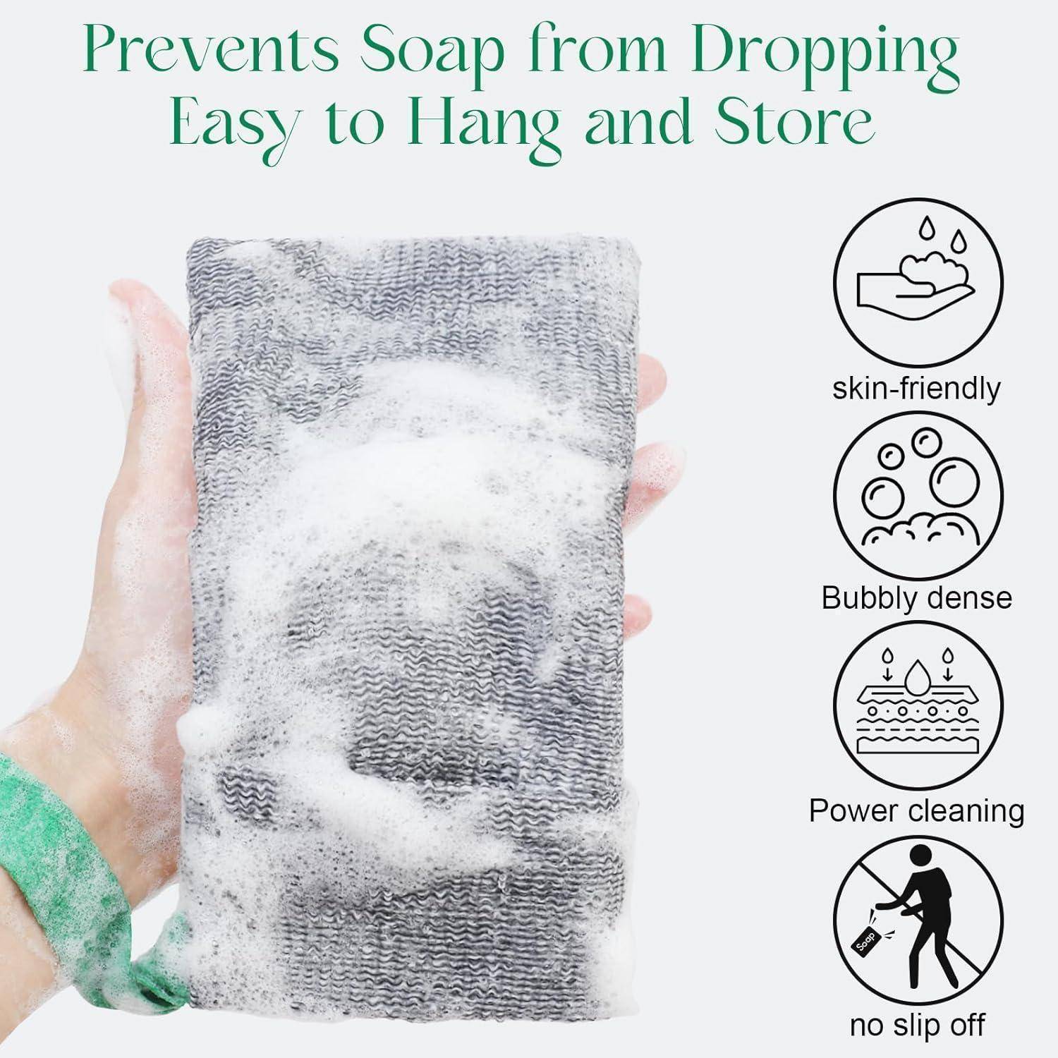 6er Pack Nylon Seifensäckchen für Dusche | Exfoliating Peeling