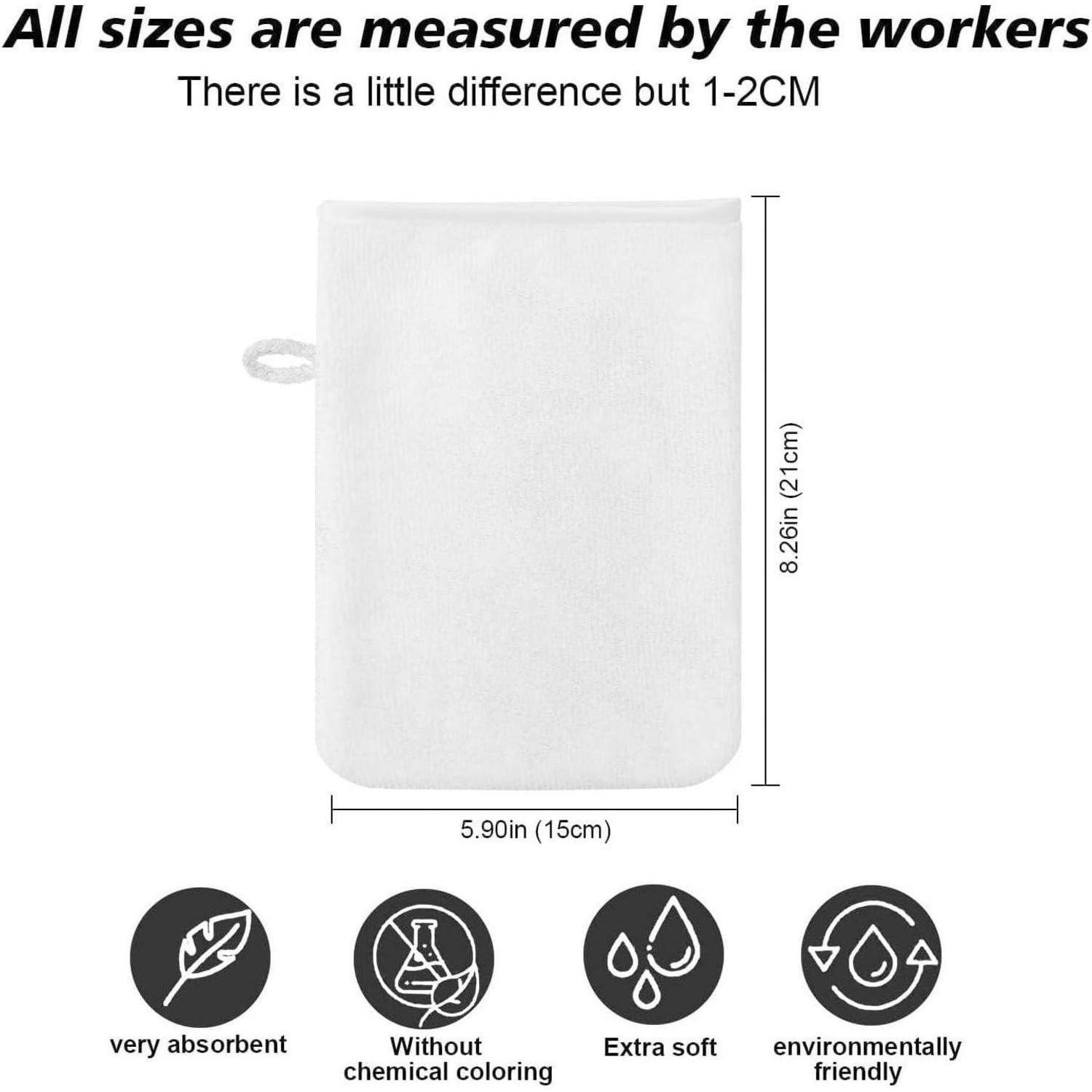10er Pack Waschhandschuhe Mikrofaser Frottee Saugfähig in