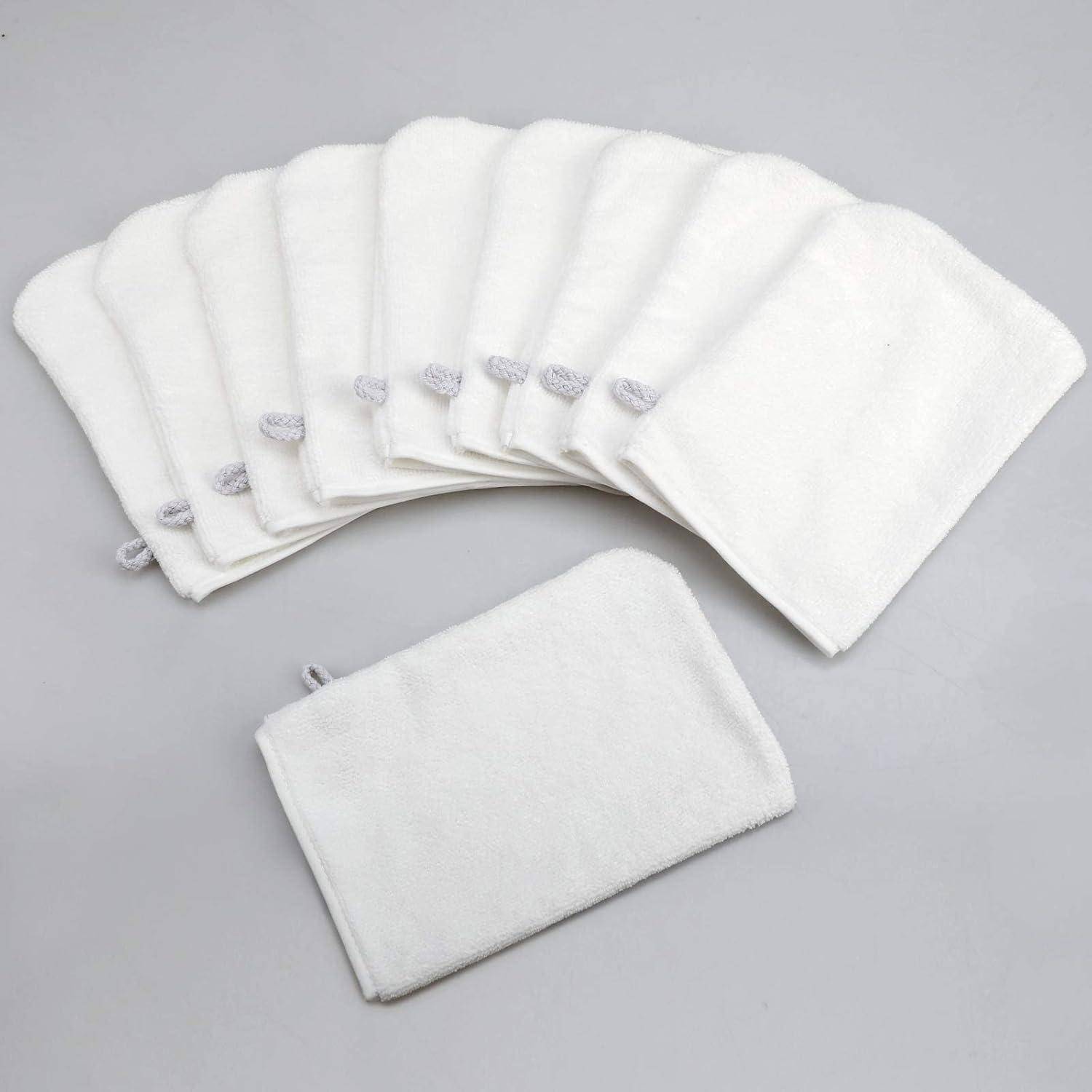 10er Pack Waschhandschuhe Mikrofaser Frottee Saugfähig in
