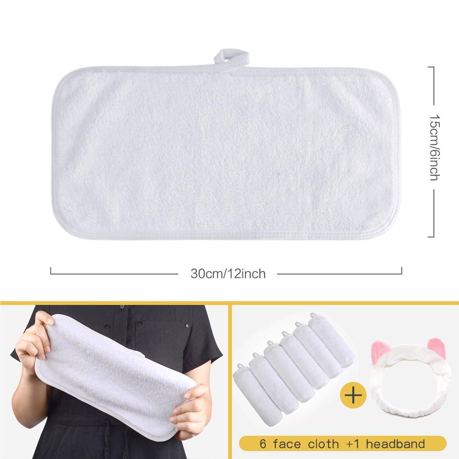 Waschlappen Frottee 6er Pack Gesichtsreinigungstücher 15x30cm waschbar