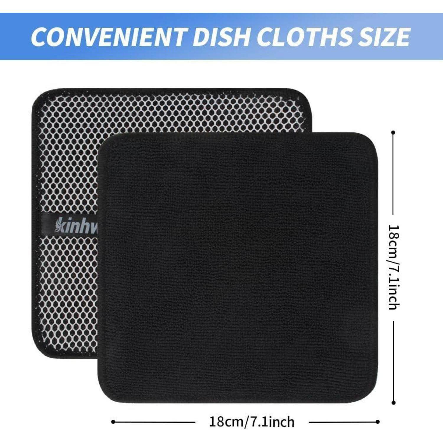 Mikrofasertücher Haushaltstücher 30x30cm Schwarz 20er Pack
