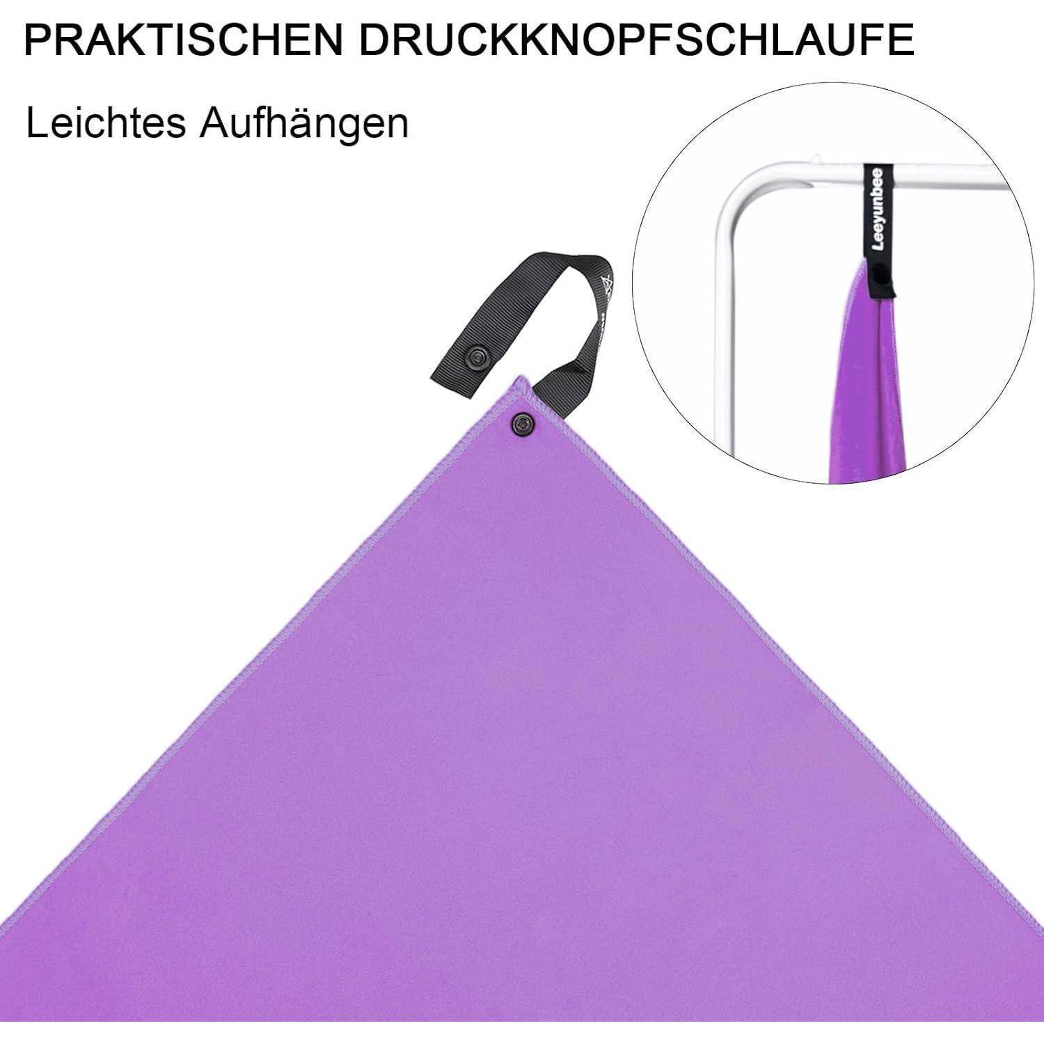 Mikrofaser Handtuch 2er Set Groß Klein Schnelltrocknend Kompakt
