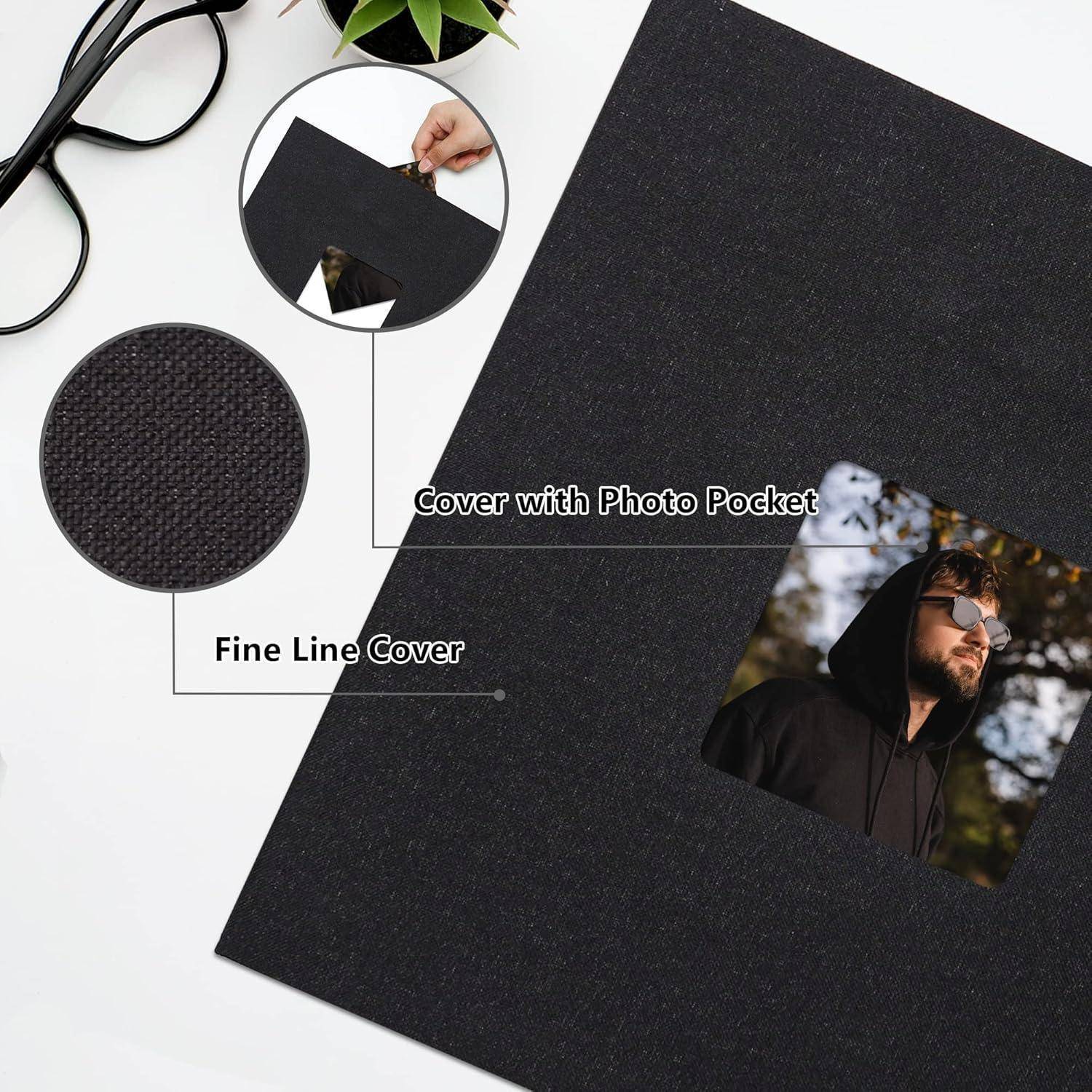 Selbstklebendes Fotoalbum Leinen Groß Hochzeit Geschenke 60 weiße
