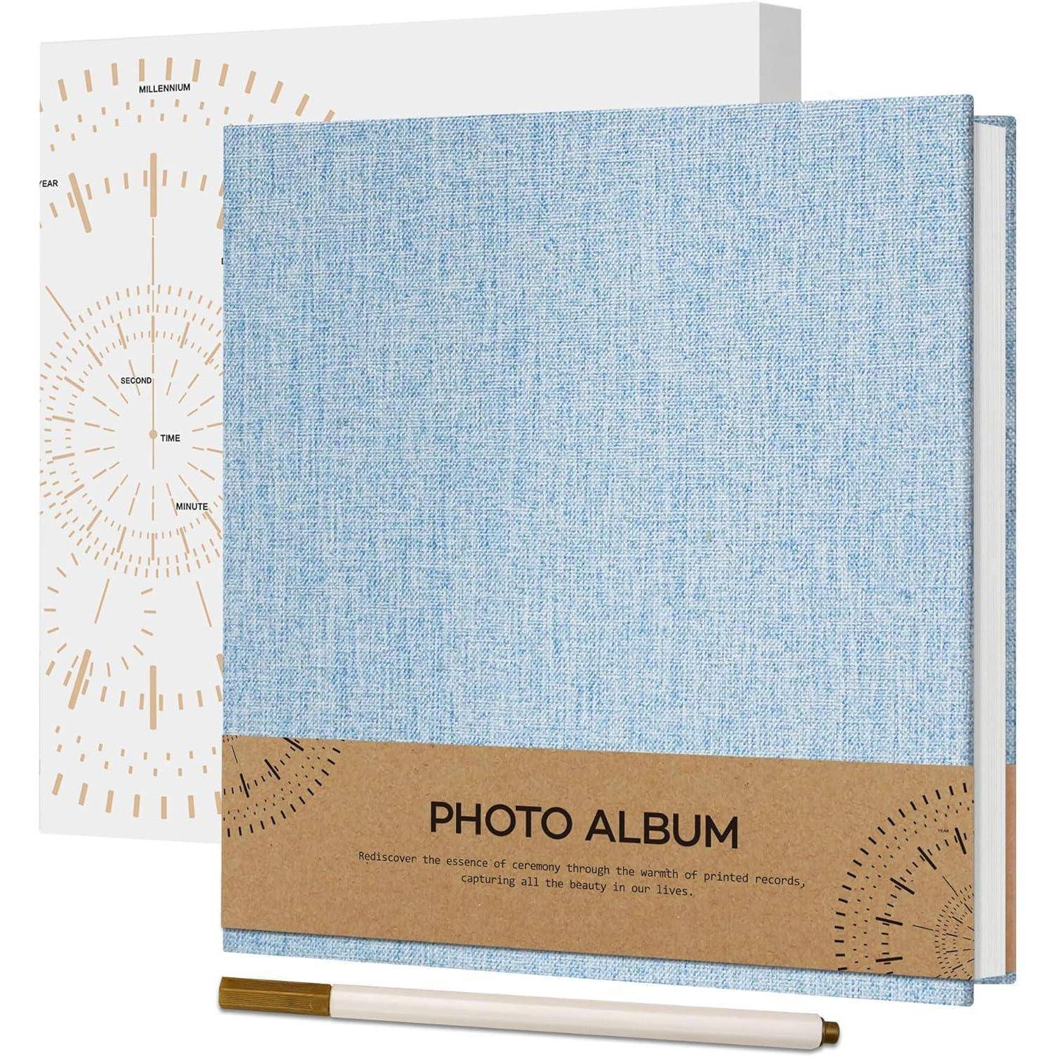 Selbstklebendes Fotoalbum 10x15 Leinen Hochzeit Album 40 Seiten