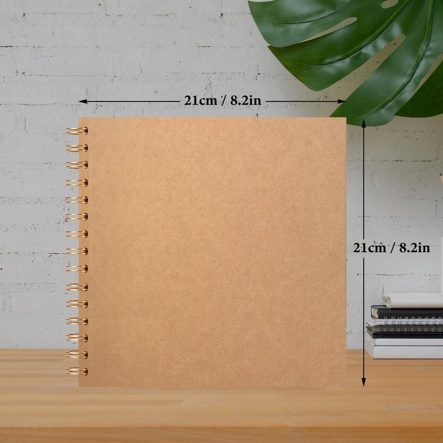 Fotoalbum zum Selbstgestalten 21x21cm DIY Spiralalbum Fotobuch 40