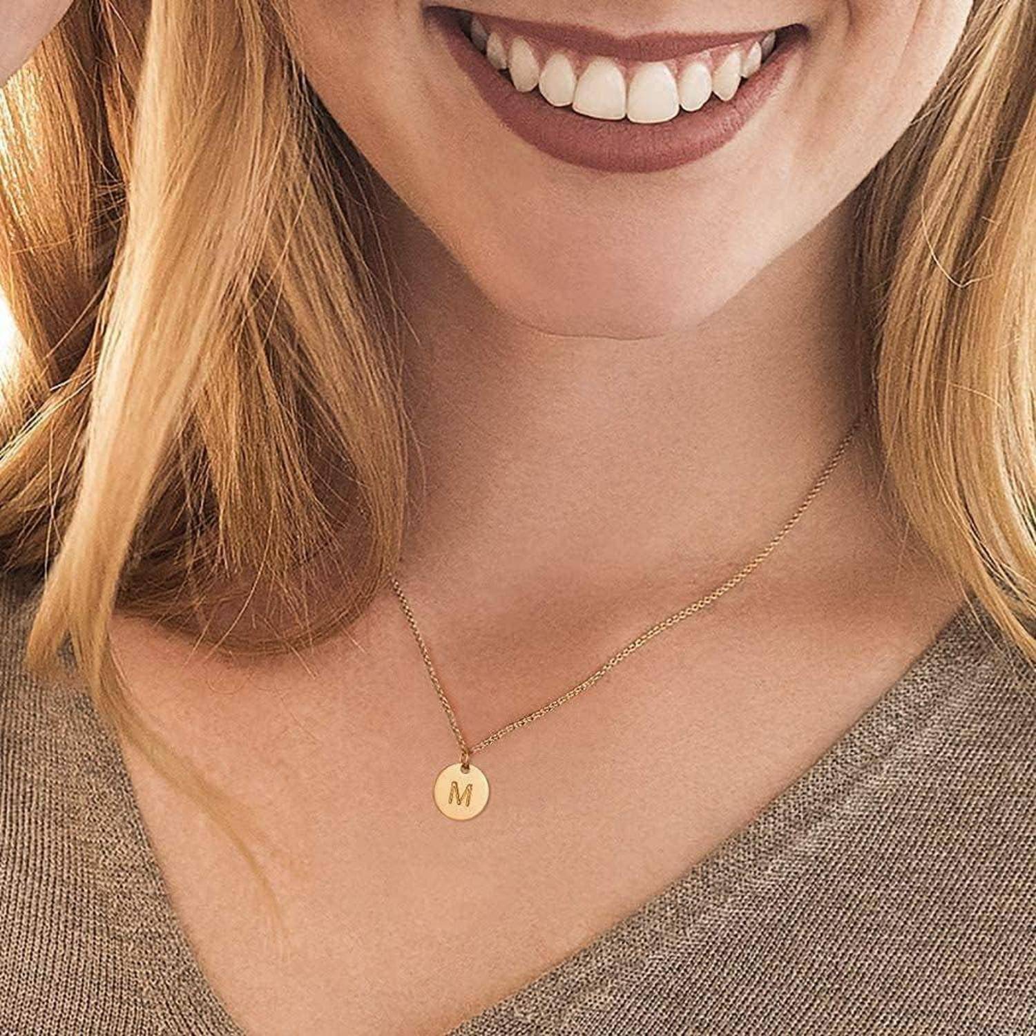 Damen Initialen Kette Buchstaben Anhänger Gold/Silber Rosegold