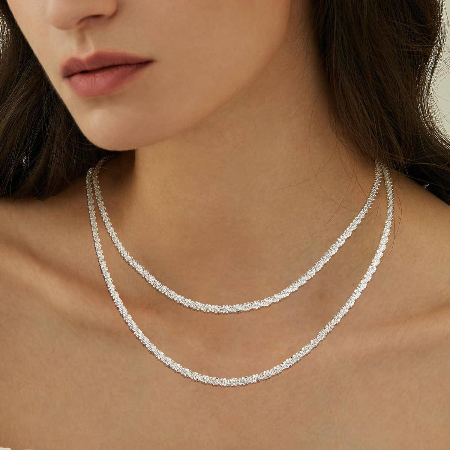 Silber Layered Halsketten für Frauen