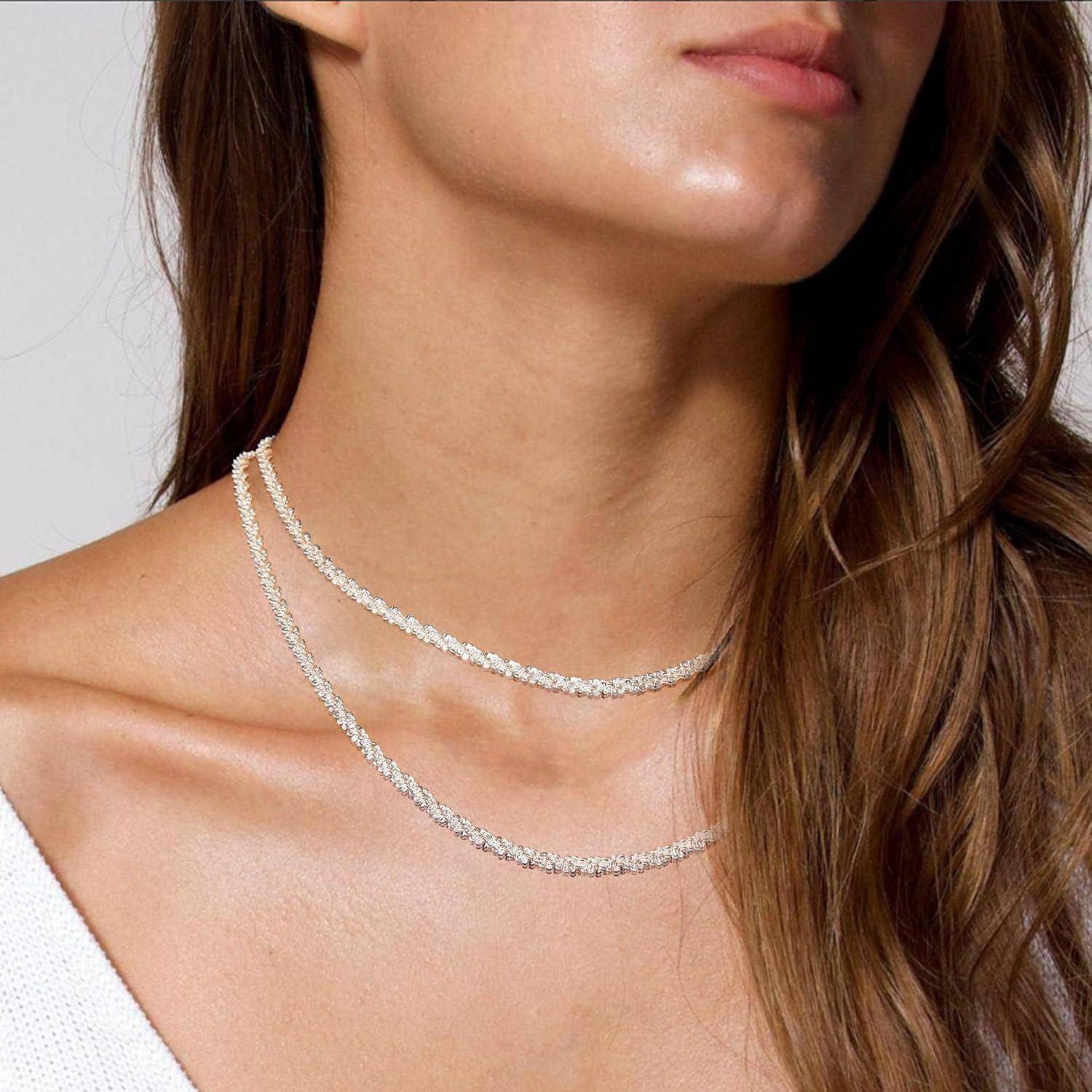 Silber Layered Halsketten für Frauen