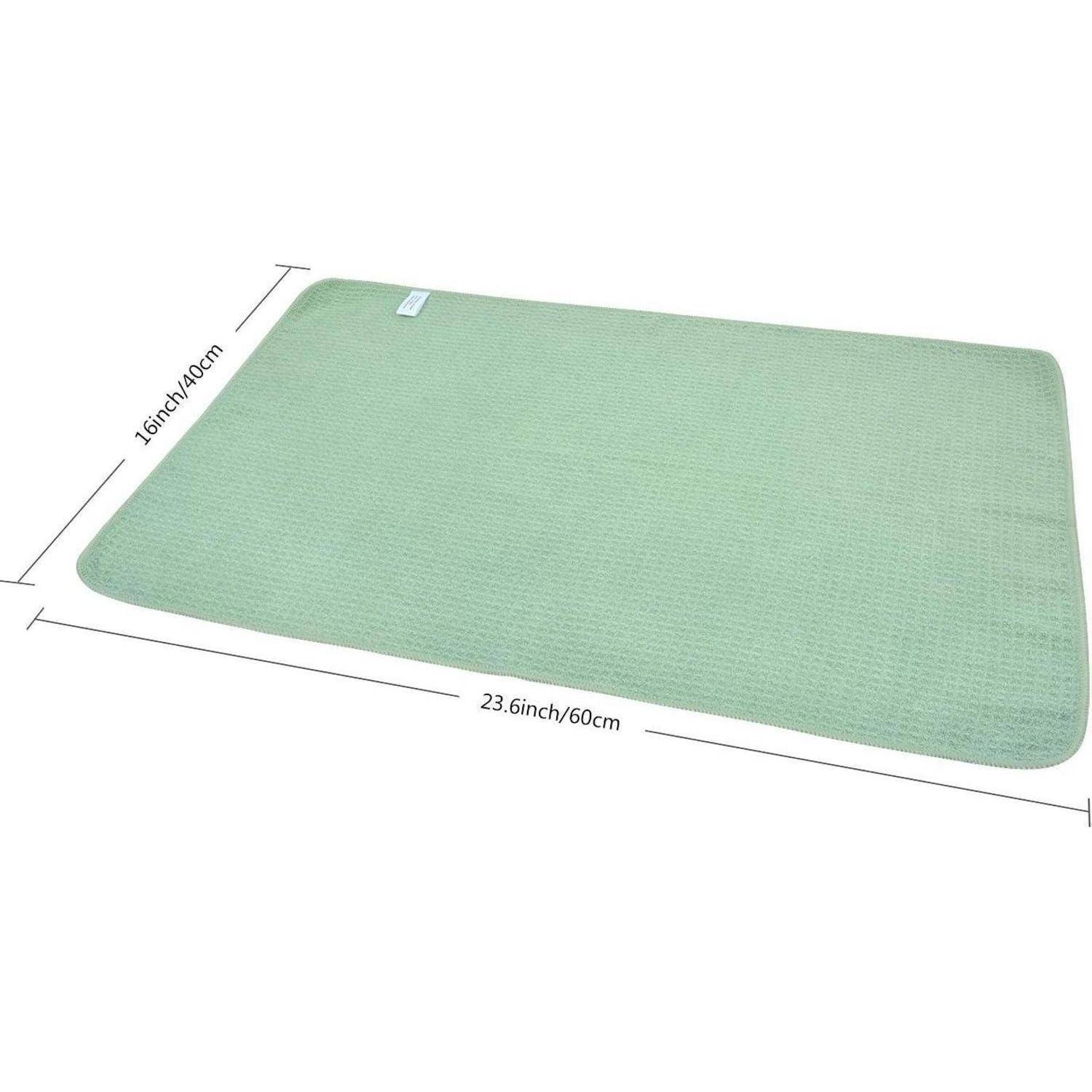 Microfaser Geschirrtücher 40x60cm Grün 4 Stück, Saugfähige