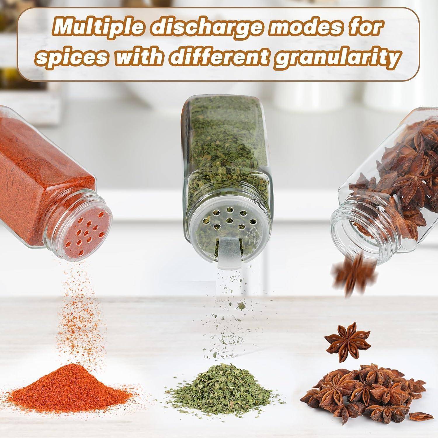 Gewürzgläser Eckig Holzdeckel 24er Set 120ml Aufbewahrung Küche Pinsel