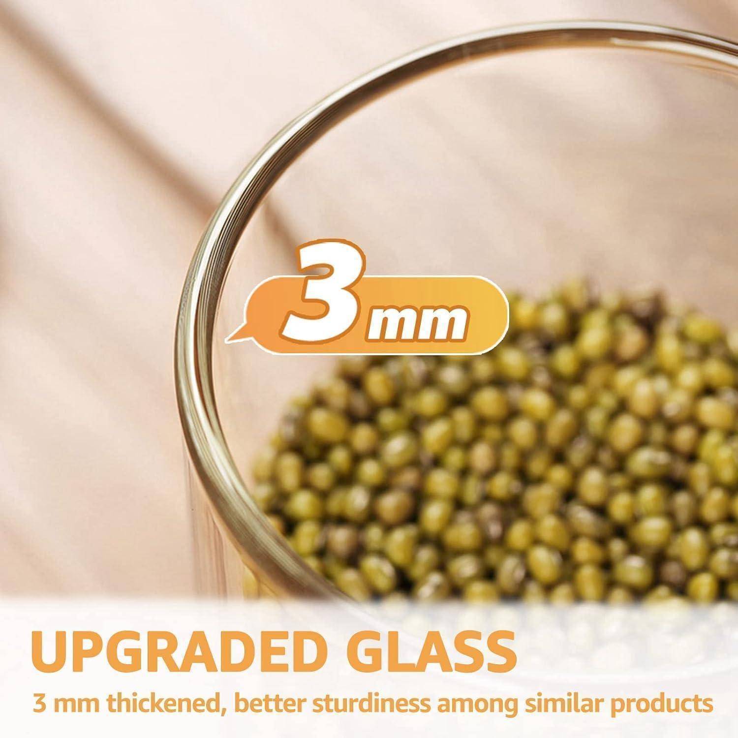 Vorratsdosen 12er Set Glas Luftdicht Aufbewahrung Tee 12x200ml