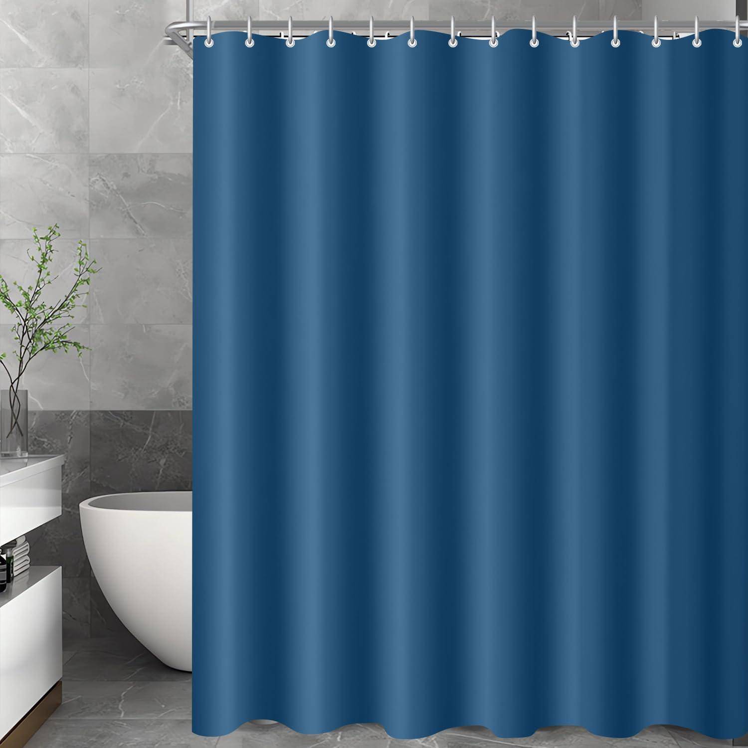 Duschvorhang Polyester Antischimmel Waschbar Dunkelblau 100 x 180 cm