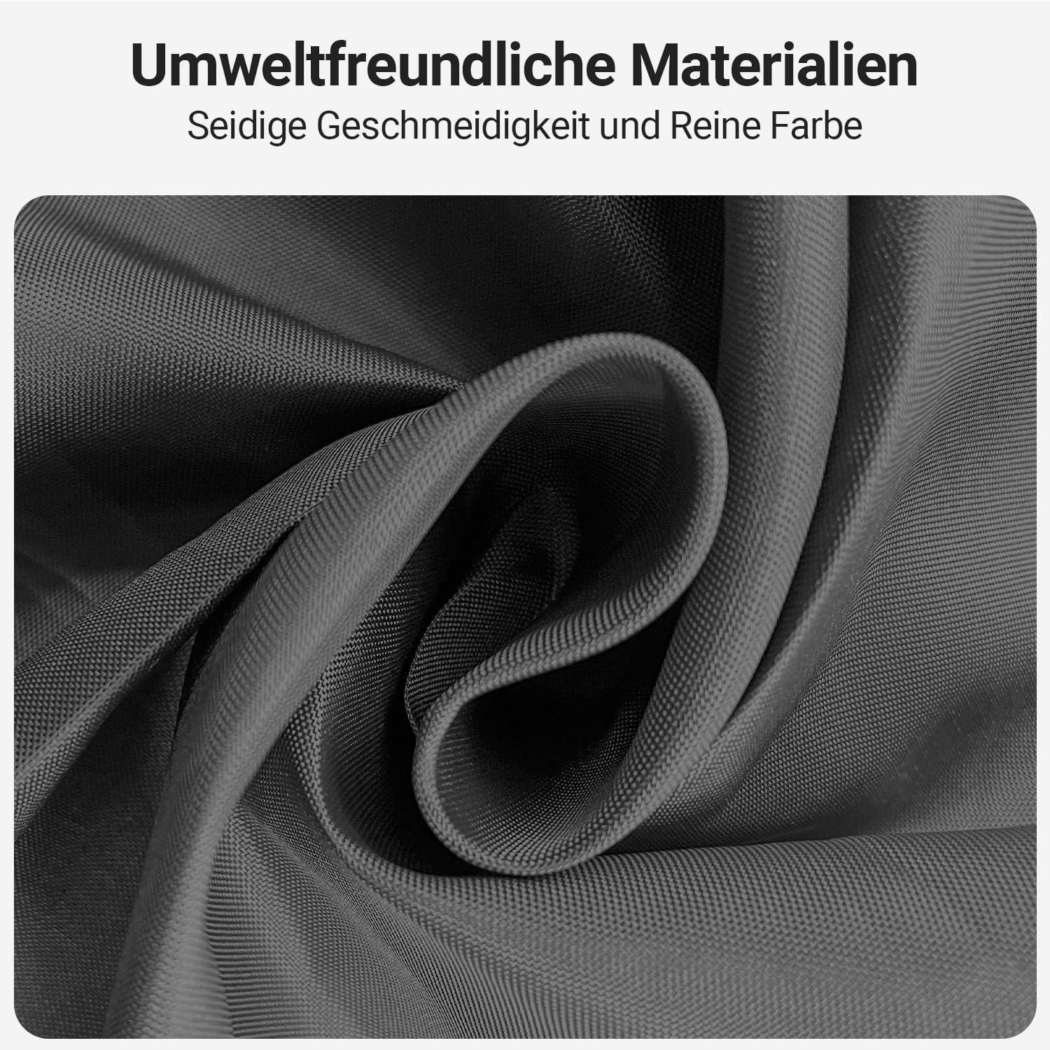 Duschvorhang Dunkelgrau 220x200cm Antischimmel Textil Wasserabweisend