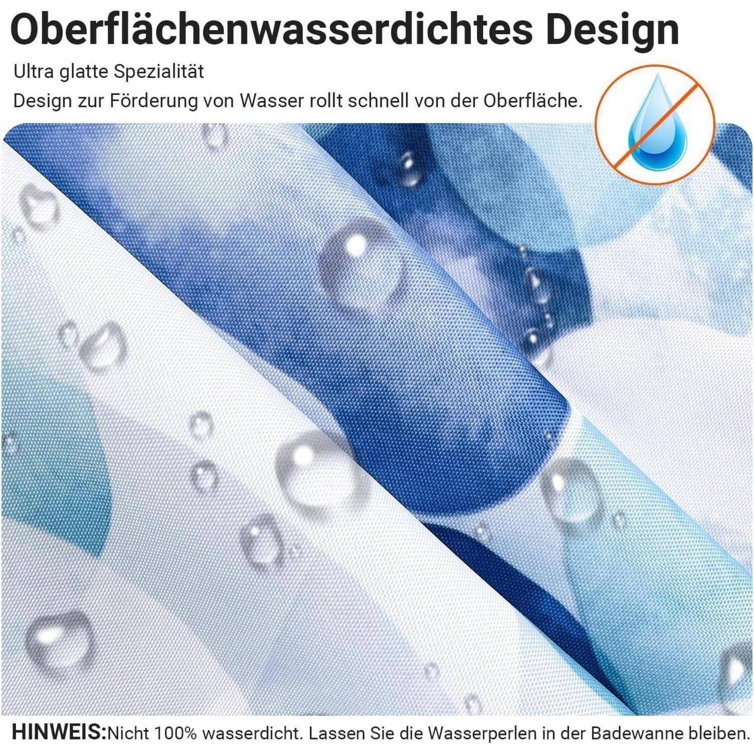 Gewebe mit wasserabweisender Oberfächengestaltung; Wassertropfen rollen ab. Hinweis: Nicht 100% wasserdicht; Wasser kann verbleiben, wenn es eingetaucht wird.