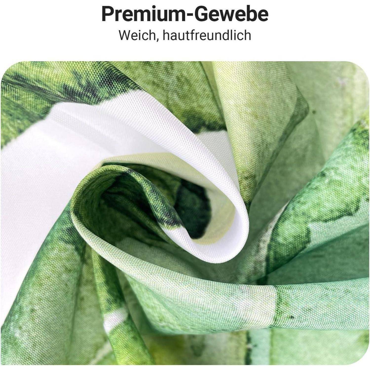 Duschvorhang 160x160 grün Blätter Multi 140 H160 x B160 cm 1er Pack