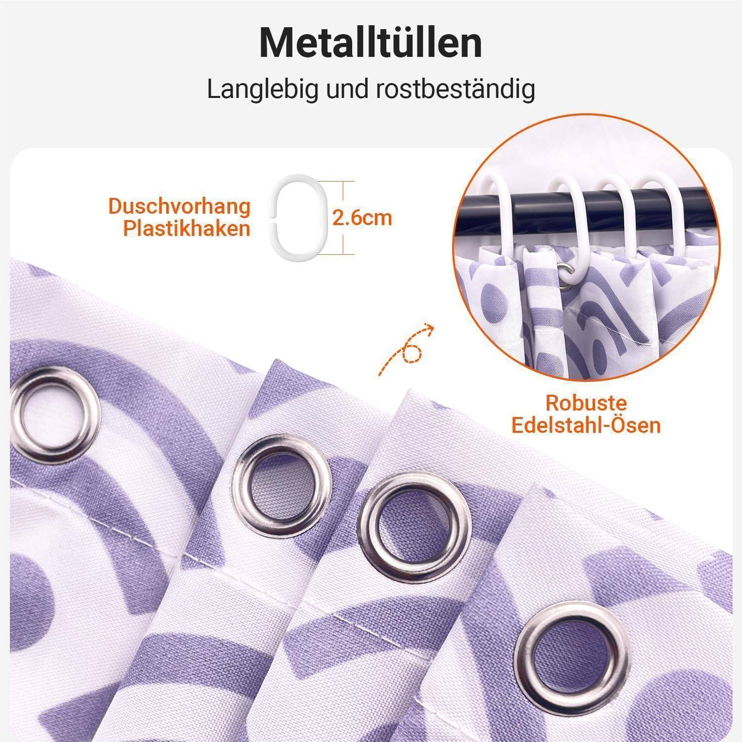 Duschvorhang Blume 100x200cm Wasserdicht Antischimmel