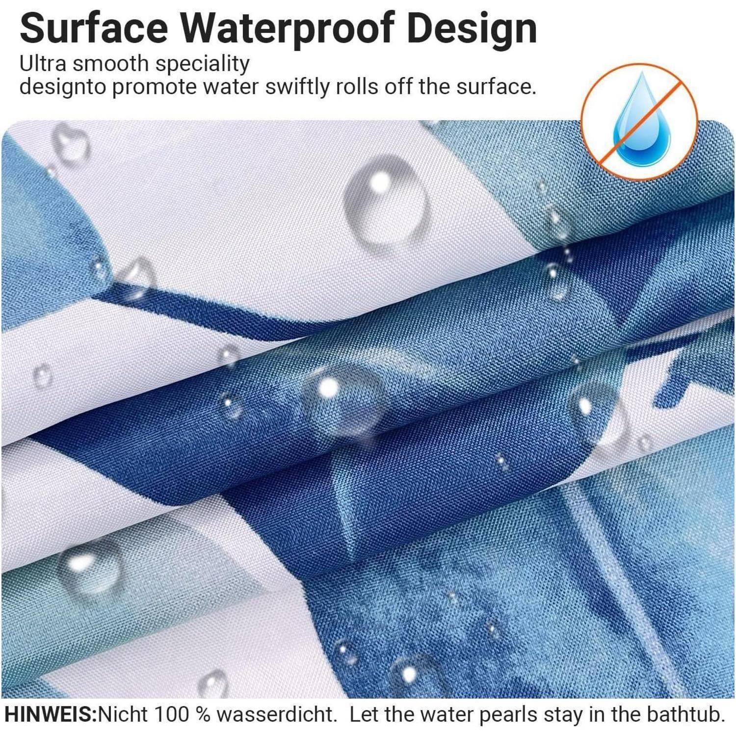 Duschvorhang 150x200cm Blätter Stoff Multi 09 150 x 200 cm