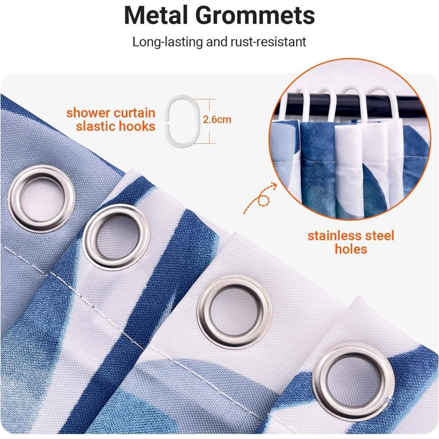 Duschvorhang 150x200cm Blätter Stoff Multi 09 150 x 200 cm