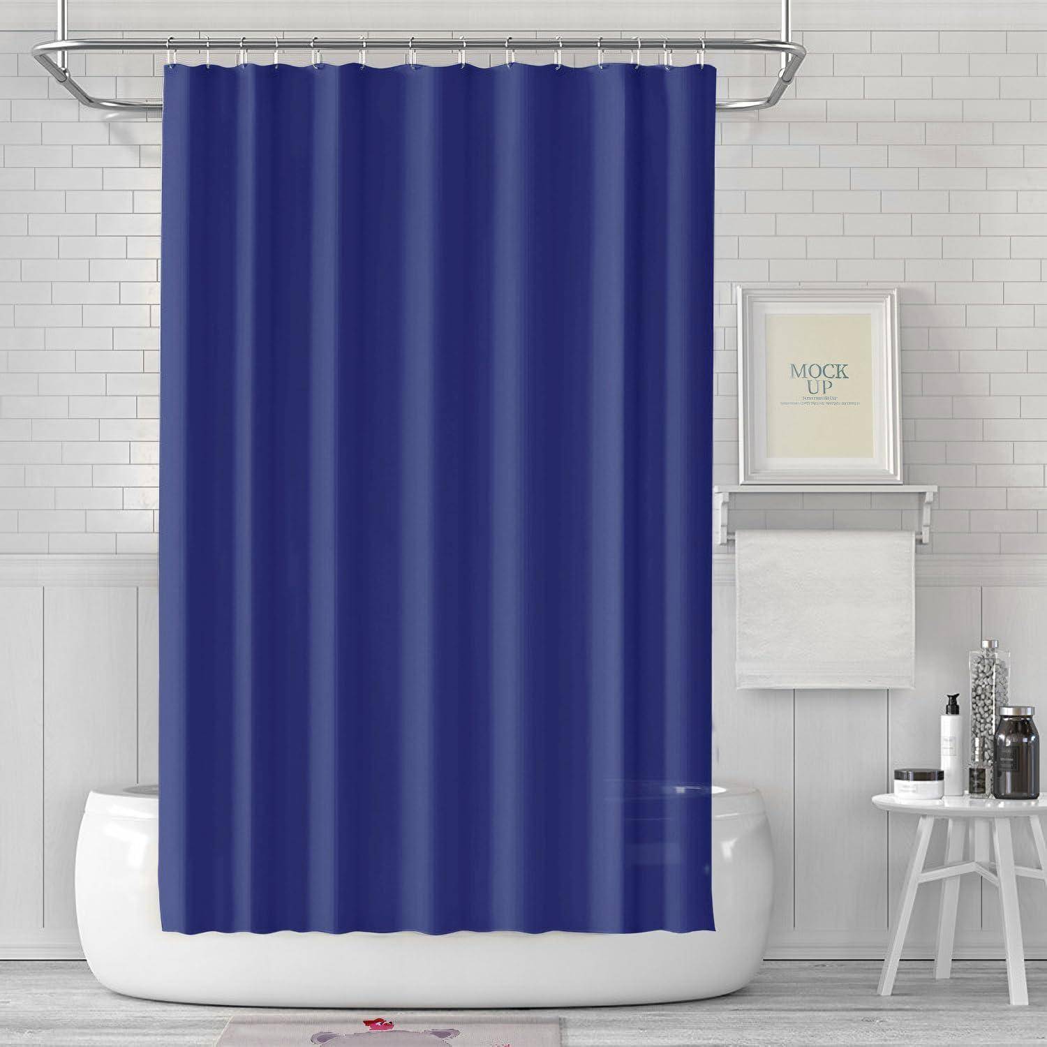 Duschvorhang Anti-Schimmel Dunkelblau 180x180 cm Wasserdicht PEVA