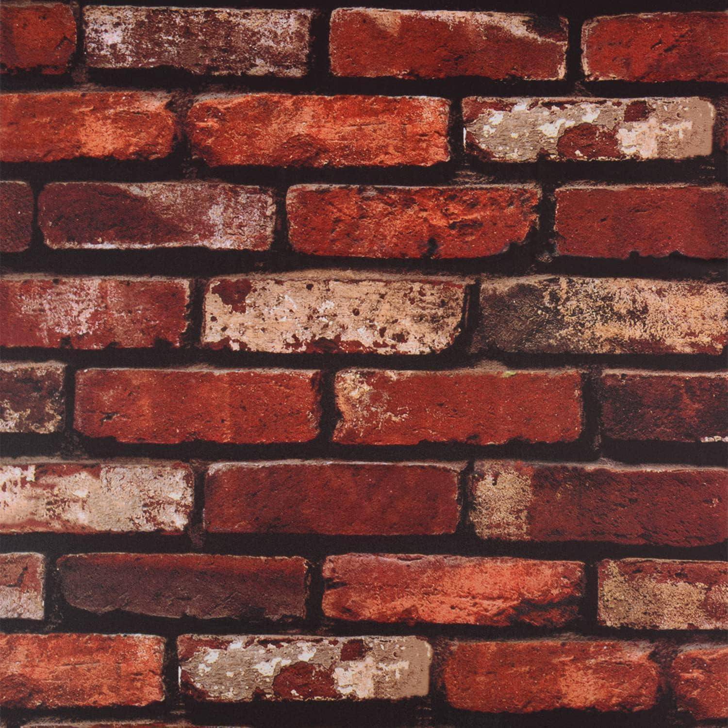 Rote Selbstklebende Tapete Backstein Rustikal 44.5x500cm