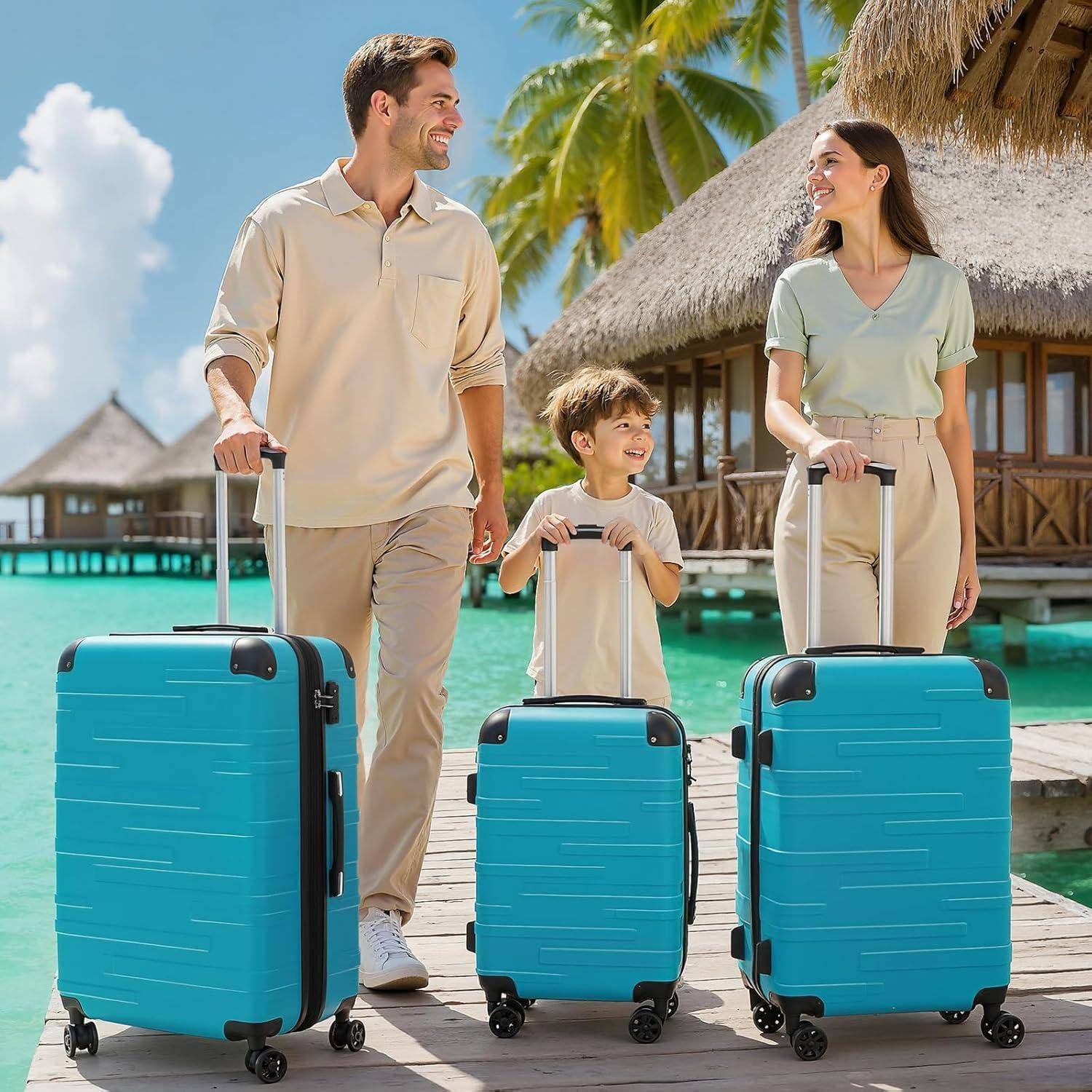 Hartschalen-Koffer Reisekoffer Erweiterbar 4 Rollen TSA-Schloss