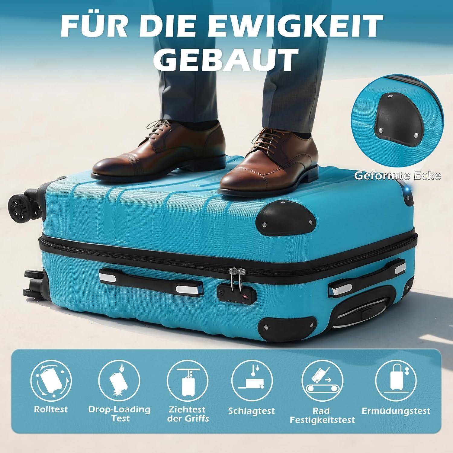 Hartschalen-Koffer Reisekoffer Erweiterbar 4 Rollen TSA-Schloss