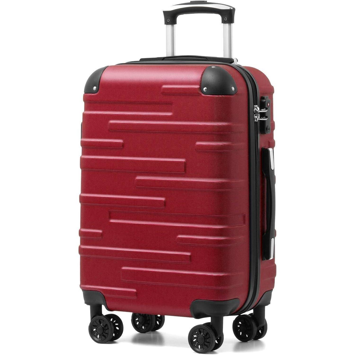 Hartschalen-Koffer Rollkoffer Reisekoffer 4 Rollen TSA-Schloss Spinell
