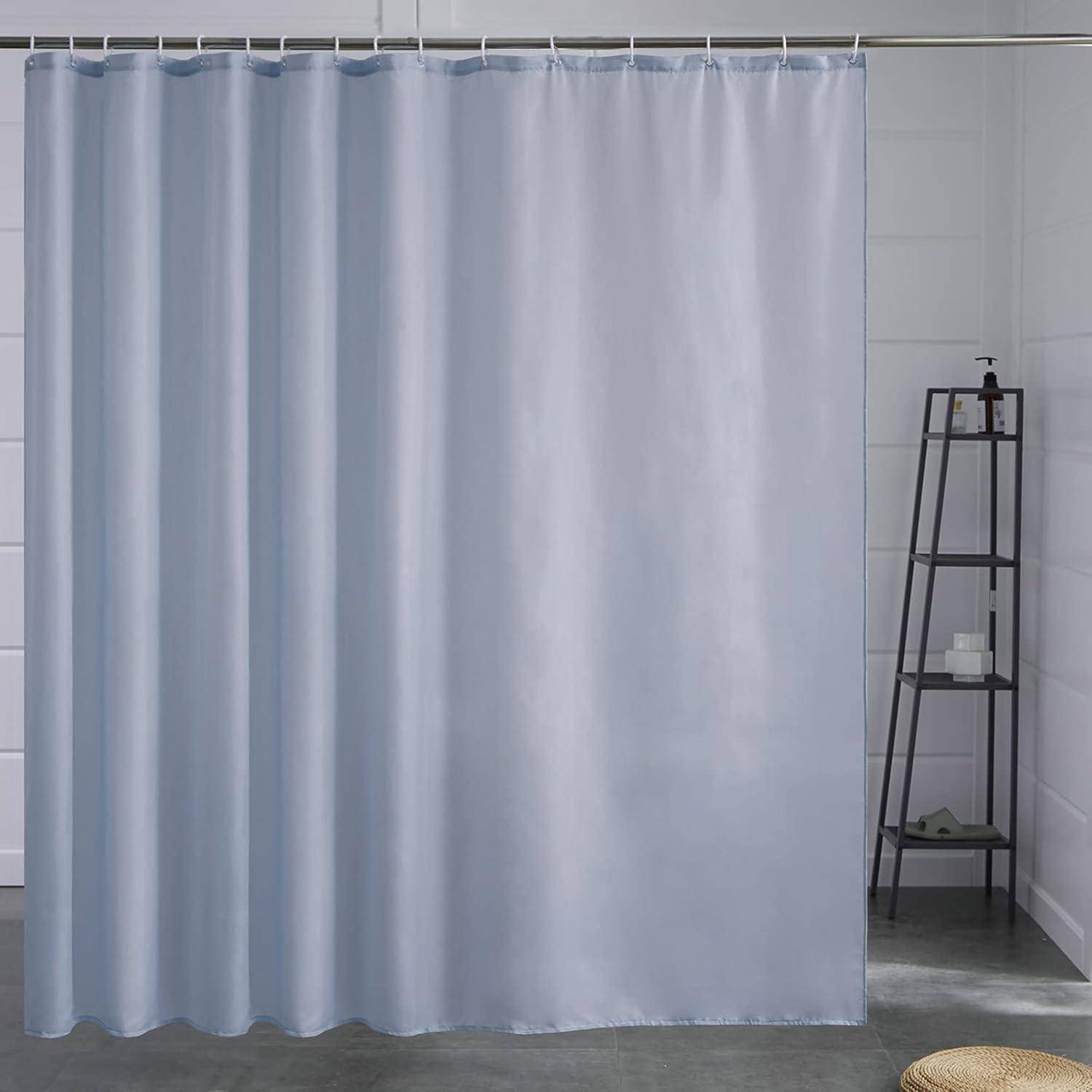 Duschvorhang Antischimmel 244x200 Wasserdicht Waschbar Blau Grau