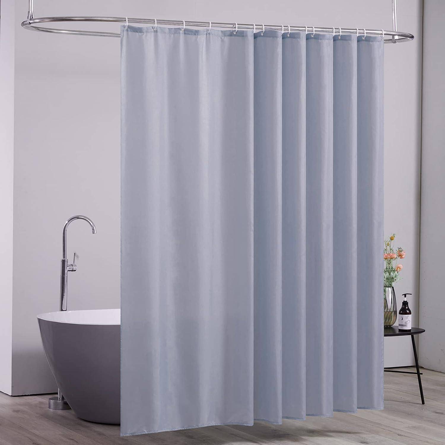 Duschvorhang Antischimmel 244x200 Wasserdicht Waschbar Blau Grau