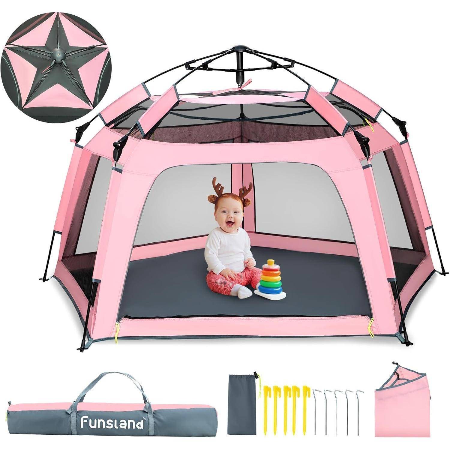 Spielzelt Kinder Pop-Up Strandmuschel Schloss Indoor Outdoor
