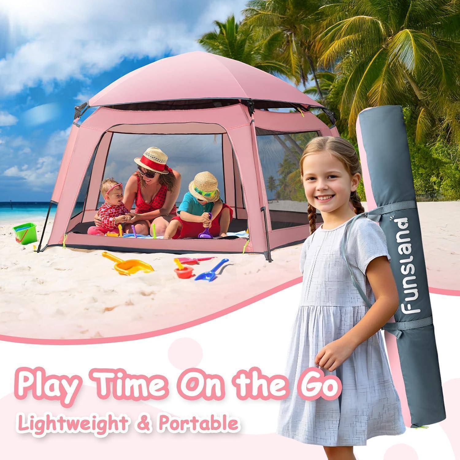 Spielzelt Kinder Pop-Up Strandmuschel Schloss Indoor Outdoor