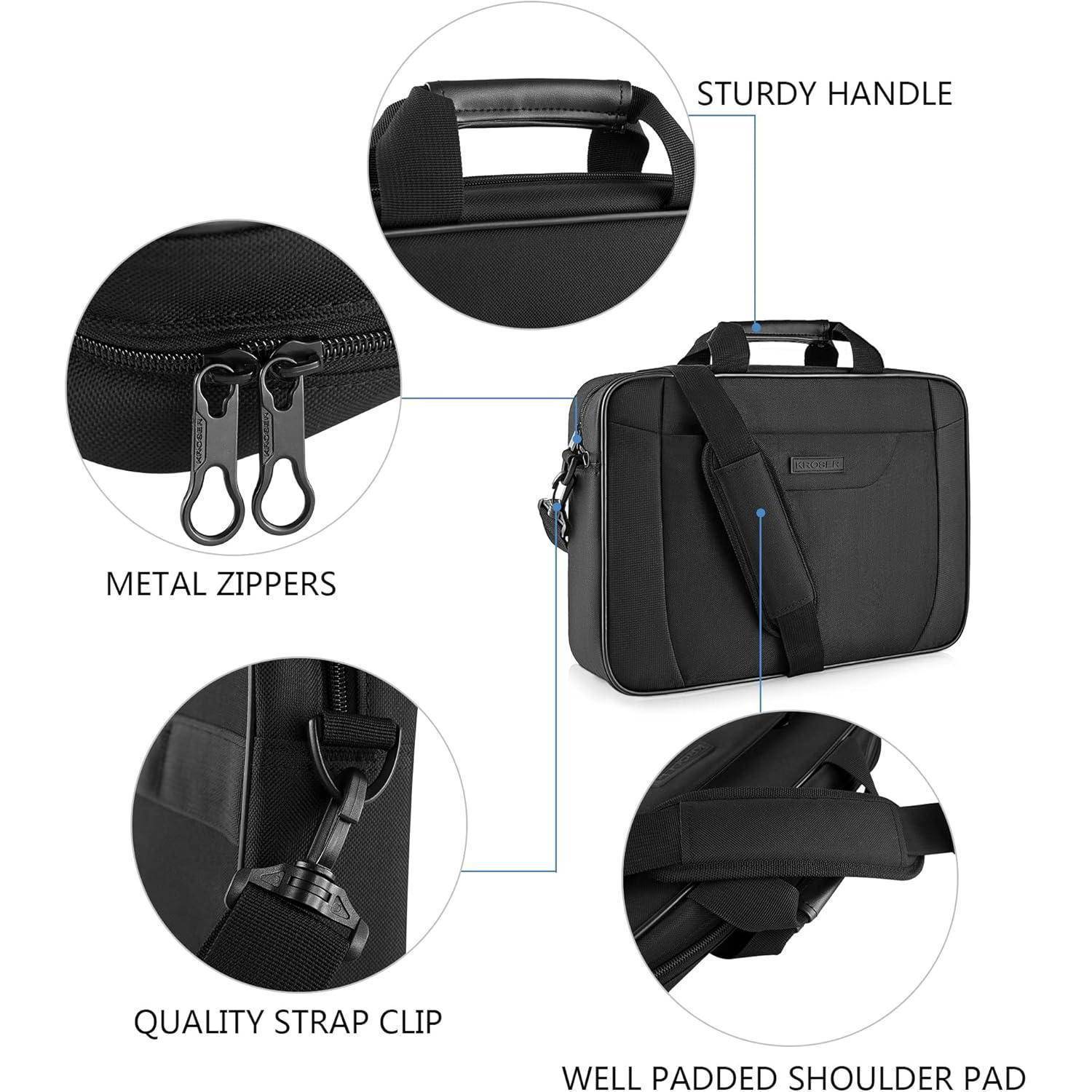 Laptop Tasche 15.6 Zoll Aktentasche Notebook Wasserabweisend Schwarz
