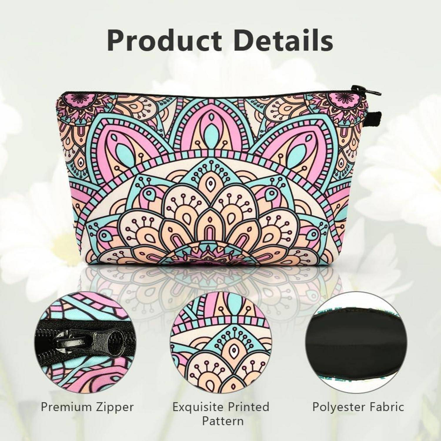 Kosmetiktasche Set: 4 Stück Makeup Tasche Segeltuch mit Reißverschluss