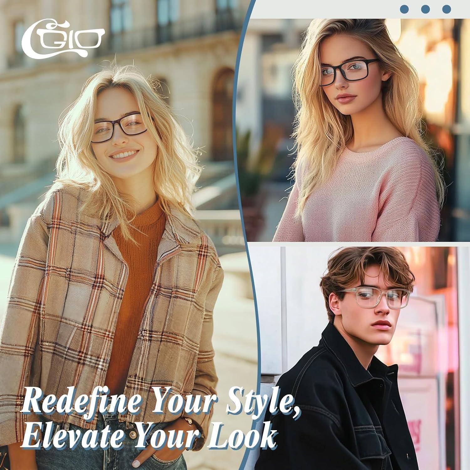 Clear Nerd Brille Extra Schmaler Rahmen Slim Rechteck Geek Style