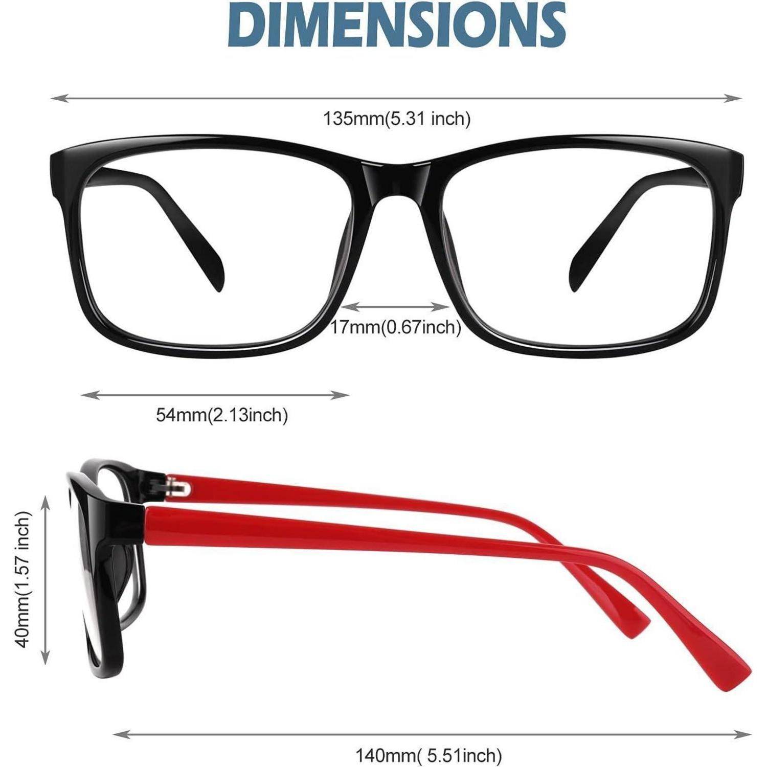 Extra Slim Rechteck Nerd Brille Clear Geek Style Look