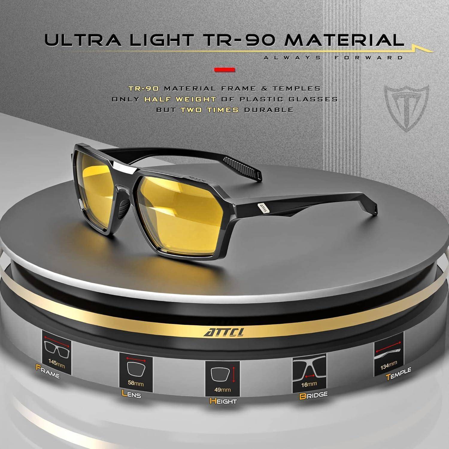 Polarisierte Sport-Sonnenbrille Herren Hexagonal TR90 UV-Schutz